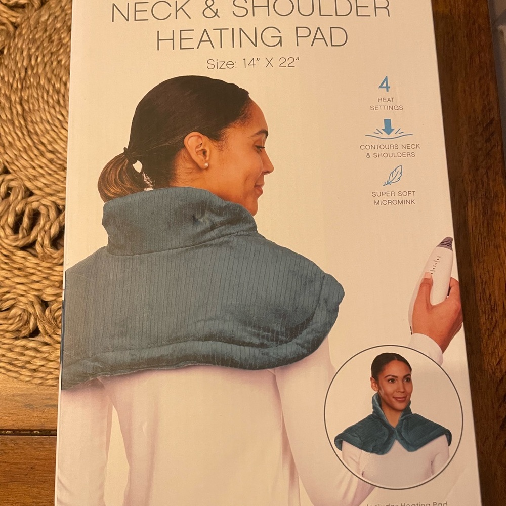 Ergonomic Blue Therapeutic Device for Neck and Shoulders